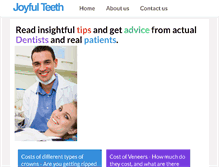 Tablet Screenshot of joyfulteeth.com